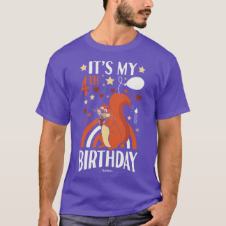 4th Birthday Squirrel T-Shirt