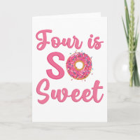 4th Birthday Sweet Donut 4 Years Old Girl Gift