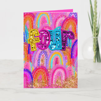 4th Birthday Thank You Card