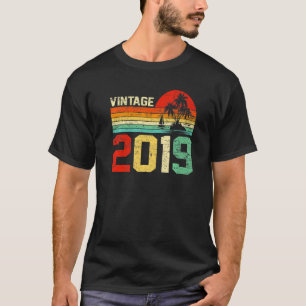 4th Birthday Vintage 2019 Retro Boy Girl 4 Years O T-Shirt