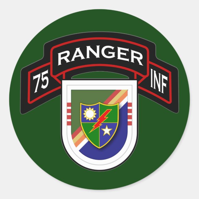4th Bn, 75th Infantry Regiment - Rangers Classic Round Sticker (Front)