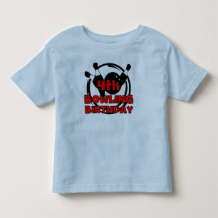 4th Bowling Birthday Toddler T-Shirt
