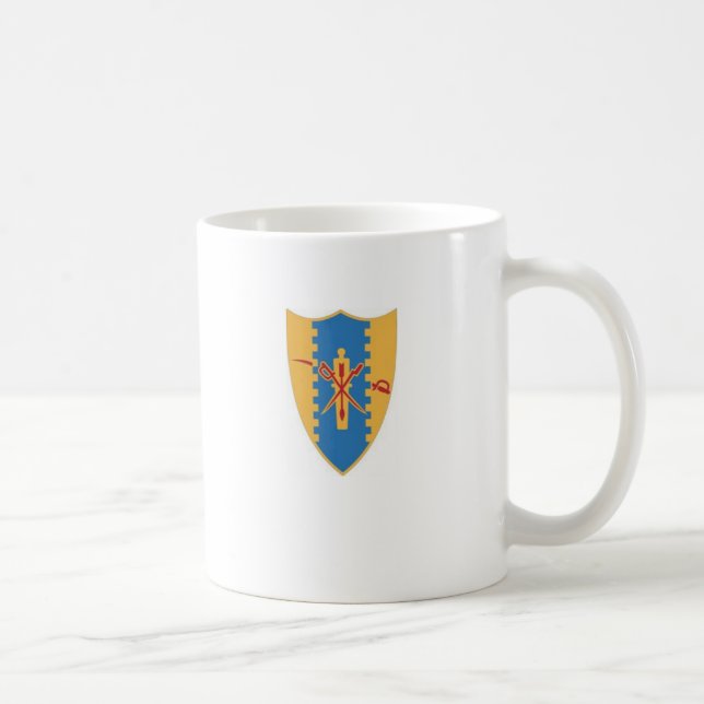 4th Cavalry crest with crossed sabres Coffee Mug (Right)