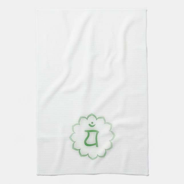 4th Chakra Tea Towel (Vertical)