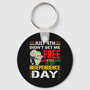 4th Didn't Set Me Free Juneteenth  Key Ring