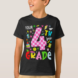 4th fourth grade retro colourful back to school T-Shirt