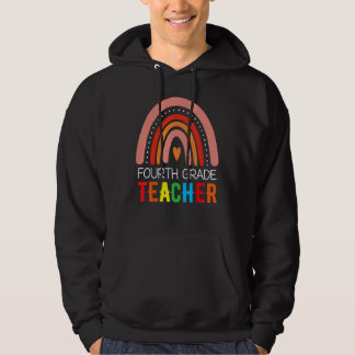 4th Fourth Grade Team Rainbow  Back To School Teac Hoodie