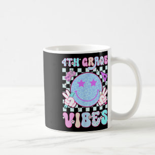 4th Fourth Grade Vibes Smile Face Back To School T Coffee Mug