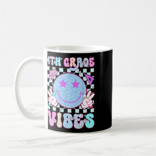 4th Fourth Grade Vibes Smile Face Ck To School Tea Coffee Mug