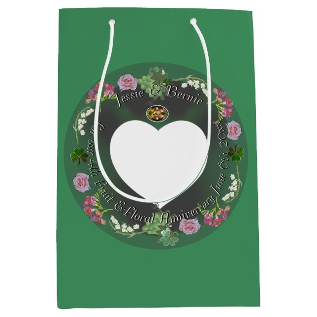 4th Fruit & Floral Anniversary + Photo Gift Bag (Front)