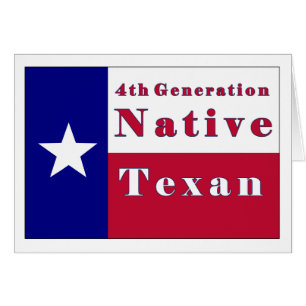 4th Generation Native Texan Flag
