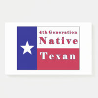 4th Generation Native Texan Flag