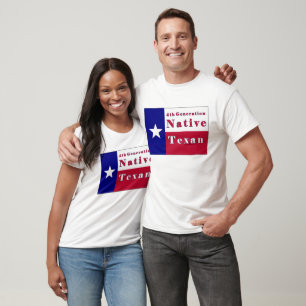 4th Generation Native Texan Flag T-Shirt