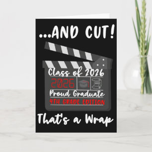 4th Grade 2026 Last Day End Of School Graduation F Card