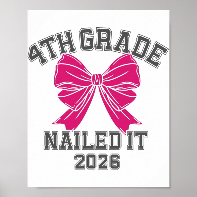 4th Grade Bow 2026 Fourth Grade Graduation _1  Poster (Front)