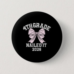4th Grade Bow 2026 Fourth Grade Graduation 6 Cm Round Badge
