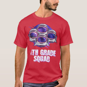 4th Grade Boys Squad Back To School Astronauts T-Shirt