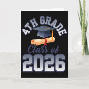 4th Grade Cl Of 2026 Graduation Graduate Students Card