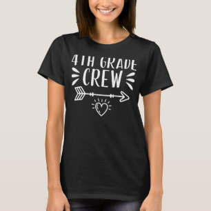 4th Grade Crew Teaching Back To School Teacher Stu T-Shirt