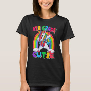 4th Grade Cutie Dabbing Unicorn Back to School Kid T-Shirt