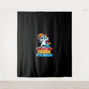4th Grade Dabbing Unicorn I'm Ready To Crush Fourt Tapestry
