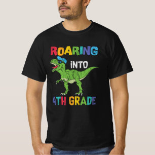 4th Grade Dinosaur First Day School Student Gift T-Shirt