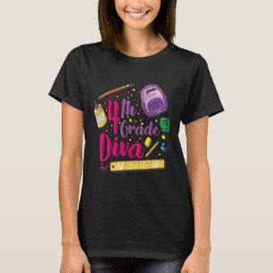 4th Grade Diva First Day Of School Girl Clothes Gi T-Shirt
