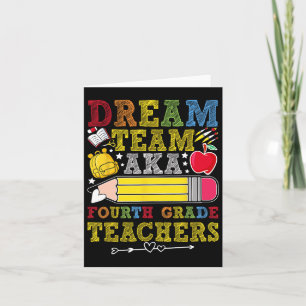 4th Grade Dream Team Teachers Fourth Grade Teacher Card