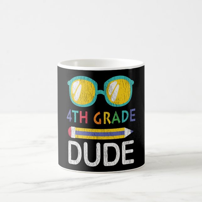 4th Grade Dude Back To School Student Boy Gift Coffee Mug (Center)