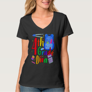 4th Grade Fourth Grader Rocks Back To School Vibes T-Shirt