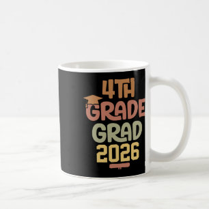 4th Grade Grad Cl Of 2026 Graduation Bold Cosy Col Coffee Mug