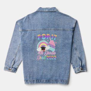 4th Grade Graduation Magical Unicorn Pop It Party Denim Jacket