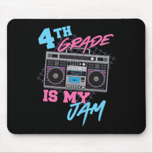 4th Grade Is My Jam - Vintage 80s Boombox Teacher Mouse Mat