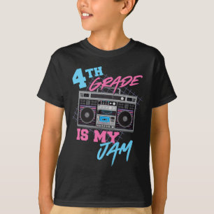 4th Grade Is My Jam - Vintage 80s Boombox Teacher T-Shirt