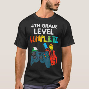 4th Grade Level Complete Game Controller Last Day T-Shirt