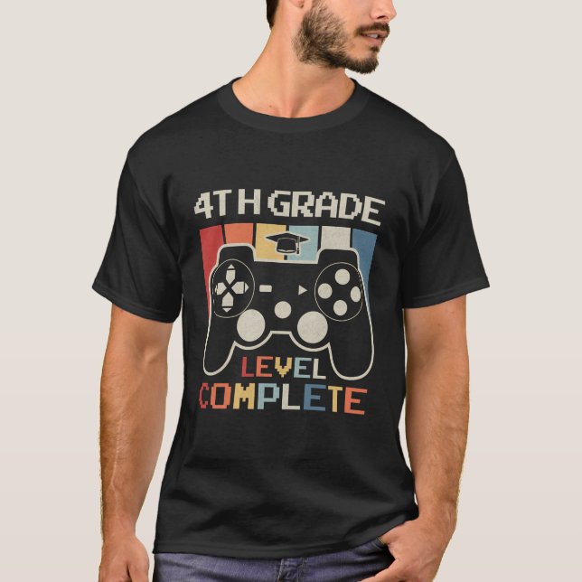 4Th Grade Level Complete Game Controller Last Day  T-Shirt (Front)
