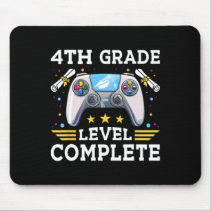 4th Grade Level Complete Gamer Cl Of 2025 Graduati Mouse Mat
