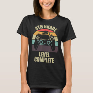 4th Grade Level Complete Gaming  Gamer Kid Graduat T-Shirt