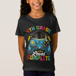 4th Grade Level Complete Graduation Gaming Gamer T-Shirt