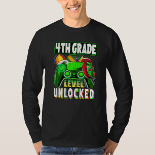 4th Grade Level Unlocked 4th Grader Graduation 202 T-Shirt