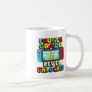 4th Grade Level Unlocked Funny Gamer Boys Back To Coffee Mug