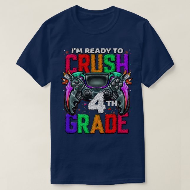 4th Grade Level Unlocked Game On 4th Grade Back To T-Shirt (Design Front)