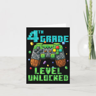 4th Grade Level Unlocked Gamer Controller Back To Card
