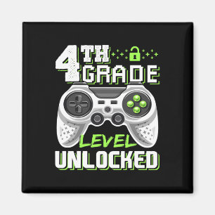 4th Grade Level Unlocked Video Game Back To School Magnet