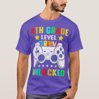4th Grade Level Unlocked Video Game Back To School T-Shirt