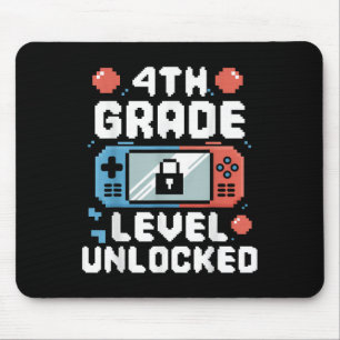 4th Grade Level Unlocked Video Game Gifts Back To  Mouse Mat