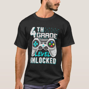 4Th Grade Level Unlocked Video Gamer For Boy Girl T-Shirt
