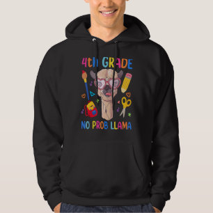 4th Grade Llama No Problema Kid First Day Of Scho Hoodie
