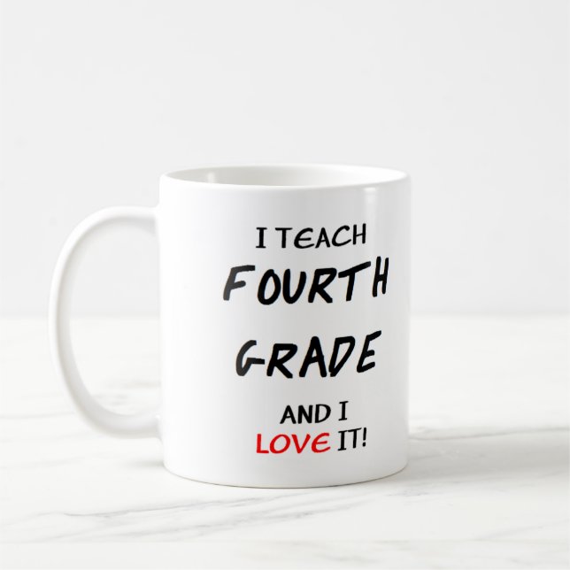 4th grade love coffee mug (Left)