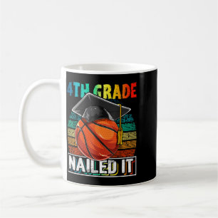 4th Grade Nailed Basball Graduation Cap Retro Boys Coffee Mug